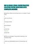EMS 131 EXAM 1 FINAL PAPER PRACTICE&NewLine;SOLUTION TESTED QUESTIONS WITH&NewLine;COMPLETE ANSWERS&NewLine;
