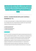CWB WELDING INSPECTOR LEVEL 1 2 & 3 EXAMS BUNDLE 2026&sol;2027 &vert; Complete Solutions &vert; Questions & Verified Answers 100&percnt; Correct &vert; Grade A &vert; Pass Guaranteed - A&plus; Graded
