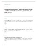 real estate principles EXAM A&plus; GRADE ASSURED COMPLETE SOLUTIONS AND VERIFIED ANSWERS