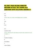 IEC FIRST YEAR SECOND SEMESTER&NewLine;MIDTERM ACTUAL TEST PAPER 2026&NewLine;QUESTIONS WITH SOLUTIONS GRADED A&plus;