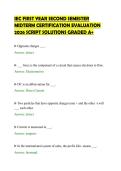 IEC FIRST YEAR SECOND SEMESTER&NewLine;MIDTERM CERTIFICATION EVALUATION&NewLine;2026 SCRIPT SOLUTIONS GRADED A&plus;