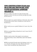 EPIC CERTIFICATION EXAM 2026&NewLine;HEALTHCARE SOFTWARE TEST&NewLine;PAPER QUESTIONS ANSWERS&NewLine;GRADED A&plus;&NewLine;