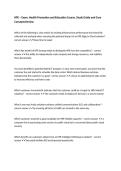 HPE &ndash; Exam&comma; Health Promotion and Education Course&comma; Study Guide and Core Concepts Review