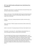 HPE &ndash; Exam&comma; Health Promotion and Education Course&comma; Study Guide and Core Concepts Review