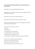 HPE &ndash; Exam&comma; Health Promotion and Education Course&comma; Study Guide and Core Concepts Review