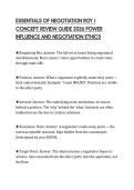 ESSENTIALS OF NEGOTIATION ROY J&NewLine;CONCEPT REVIEW GUIDE 2026 POWER&NewLine;INFLUENCE AND NEGOTIATION ETHICS