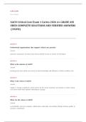 CCRN neonatal EXAM A&plus; GRADE ASSURED COMPLETE SOLUTIONS AND VERIFIED ANSWERS