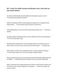 HPE &ndash; Practice Test&comma; Health Promotion and Education Course&comma; Study Guide and Exam Practice Material