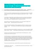 Medical Ethics and Detainee Operations- Basic Course &lpar;5 hrs&rpar;-Test Questions and Answers&period;