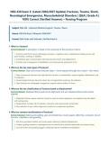 NSG430&sol; NSG 430 Exam 3 &lpar;Latest 2026&sol;2027 Update&rpar; &vert; Complete Exam Questions with Verified Answers and Detailed Rationales &vert; Fractures&comma; Shock&comma; Burns&comma; Trauma&comma; Increased ICP&comma; Guillain-Barr&eacute;&comma; Meningitis &vert; A&plus; Graded