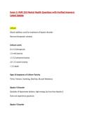 Exam 2&colon; NUR 253 Mental Health Questions with Correct Answers&vert; Latest Update 2026&sol;2027- Galen