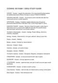 OCEANS 100 EXAM 1 SDSU STUDY GUIDE
