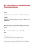 ICC Reinforced Concrete Exam Questions and Answers&vert; Latest Update 2026&sol;2027