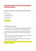 ICC Reinforced Concrete final code test- Questions and Correct Answers