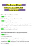 CNA Chapter 2 Study Guide 2026&sol;2027 &vert; Nursing Assistant Practice Questions & Review Notes