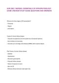 NUR 2063 &sol; NUR2063&colon; ESSENTIALS OF PATHOPHYSIOLOGY EXAM 2 REVIEW STUDY GUIDE QUESTIONS AND ANSWERS