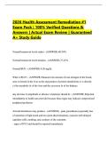 2026 Health Assessment Remediation &num;1 Exam Pack &vert; 100&percnt; Verified Questions & Answers &vert; Actual Exam Review &vert; Guaranteed A&plus; Study Guide