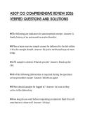 ASCP CG COMPREHENSIVE REVIEW 2026&NewLine;VERIFIED QUESTIONS AND SOLUTIONS&NewLine;