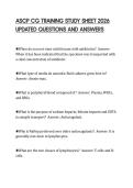 ASCP CG TRAINING STUDY SHEET 2026&NewLine;UPDATED QUESTIONS AND ANSWERS