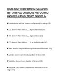 ASVAB NAVY CERTIFICATION EVALUATION&NewLine;TEST 2026 FULL QUESTIONS AND CORRECT&NewLine;ANSWERS ALREADY PASSED GRADED A&plus;