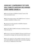 ASVAB NAVY COMPREHENSIVE TEST PAPER&NewLine;2026 COMPLETE QUESTIONS AND ANSWERS&NewLine;EXPERT VERIFIED GRADED A&plus;