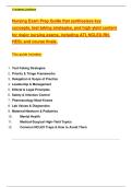 Nursing Exam Prep Guide that synthesizes key &NewLine;concepts&comma; test-taking strategies&comma; and high-yield content &NewLine;for major nursing exams&comma; including ATI&comma; NCLEX-RN&comma; &NewLine;HESI&comma; and course finals&period;