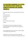 ATI CAPSTONE LEADERSHIP 2023 ACTUAL&NewLine;TEST UPDATED ACTUAL PAPER 2026&NewLine;COMPLETE QUESTIONS AND ANSWERS&NewLine;GRADED A&plus;