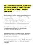 ATI CAPSTONE LEADERSHIP 2023 ACTUAL&NewLine;TEST UPDATED FINAL SCRIPT 2026 FULL&NewLine;SOLUTIONS AND CORRECT ANSWERS&NewLine;GRADED A&plus;