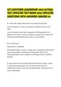 ATI CAPSTONE LEADERSHIP 2023 ACTUAL&NewLine;TEST UPDATED TEST BANK 2026 UPDATED&NewLine;QUESTIONS WITH ANSWERS GRADED A&plus;