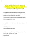 HEAVY TRUCK STEERING AND SUSPENSION &NewLine;MICHIGAN MECHANIC STUDY GUIDE Questions with &NewLine;Verified ANSWERS &lpar;Guaranteed Success&rpar; 