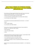 HEAVY TRUCK STEERING AND SUSPENSION MICHIGAN &NewLine;MECHANIC STUDY GUIDE Questions with Verified ANSWERS &NewLine;&lpar;Guaranteed Success&rpar; 
