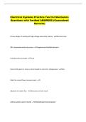 Electrical Systems Practice Test for Mechanics &NewLine;Questions with Verified ANSWERS &lpar;Guaranteed &NewLine;Success&rpar; 