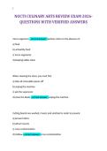 NOCTI CULINARY ARTS REVIEW EXAM 2026-&NewLine;QUESTIONS WITH VERIFIED ANSWERS