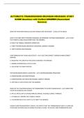 AUTOMATIC TRANSMISSIONS MICHIGAN MECHANIC STUDY &NewLine;GUIDE Questions with Verified ANSWERS &lpar;Guaranteed &NewLine;Success&rpar; 