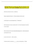 Michigan Mechanic Certification&colon; Electrical Systems Test &NewLine;Questions with Verified ANSWERS &lpar;Guaranteed Success&rpar;
