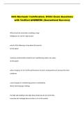 SOS Mechanic Certification- HVAC Exam Questions &NewLine;with Verified ANSWERS &lpar;Guaranteed Success&rpar; 
