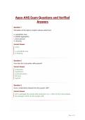 Apex-ANS Exam Questions and Verified Answers&NewLine;