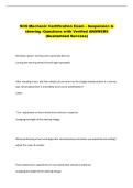 SOS Mechanic Certification Exam - Suspension & &NewLine;steering -Questions with Verified ANSWERS &NewLine;&lpar;Guaranteed Success&rpar; 