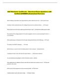 SOS Mechanic Certificate &ndash; Electrical Exam Questions with &NewLine;Verified ANSWERS &lpar;Guaranteed Success&rpar; 