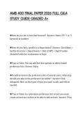 AMB 400 FINAL PAPER 2026 FULL Q&A&NewLine;STUDY GUIDE GRADED A&plus;