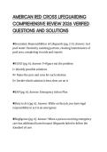 AMERICAN RED CROSS LIFEGUARDING&NewLine;COMPREHENSIVE REVIEW 2026 VERIFIED&NewLine;QUESTIONS AND SOLUTIONS
