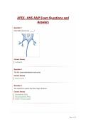 APEX- ANS A&P Exam Questions and Answers