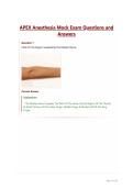 APEX Anesthesia Mock Exam Questions and Answers&period;