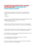 Customer Service and New Home Licensing & Warranty Exam 2026 &vert; Verified Questions & Correct Answers &vert; Complete Study Guide