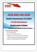 BSN 246 HESI V2 EXAM BUNLE 2026&excl;&excl;