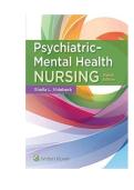 Test Bank for Psychiatric-Mental Health Nursing 8th Edition by Sheila L&period; Videbeck &lpar;ISBN 9781975116378&rpar; &ndash; NCLEX Practice Questions&comma; Study Guide&comma; Exam Prep & Comprehensive Nursing Review