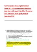 Tennessee Landscaping Contractor &NewLine;Exam &lpar;BC-29&rpar; Exam Practice Questions &NewLine;And Correct Answers &lpar;Verified Answers&rpar; &NewLine;Plus Rationale 2026 Q&A&vert; Instant &NewLine;Download Pdf  