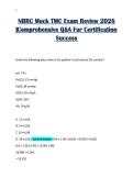 NBRC Mock TMC Exam Review 2026&NewLine;&vert;Comprehensive Q&A For Certification&NewLine;Success