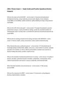 CBN 1 Theory Exam 1 &ndash; Study Guide and Practice Questions Review Material