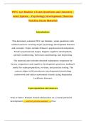 PSYC 140 Module 1 Exam Questions and Answers &ndash; 2026 Update &ndash; Psychology Development Theories Practice Exam Material